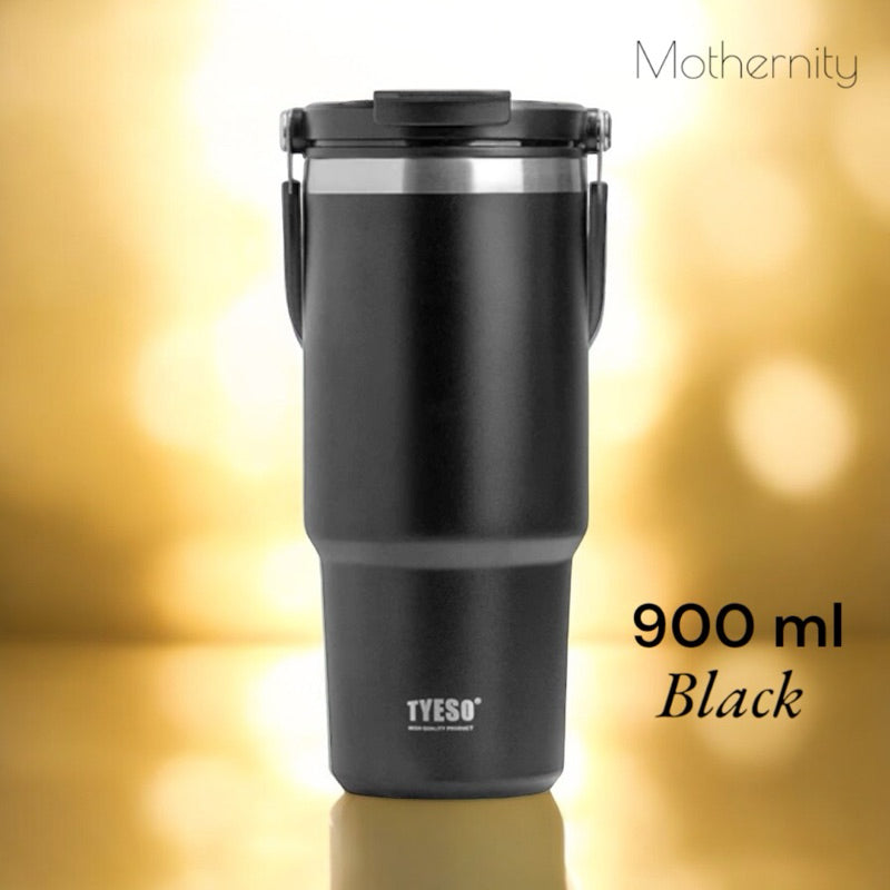 TYESO Stainless Steel Tumbler 600ml 900ml 1200ml | Dual Drink Lid | Thermal Vacuum Flask