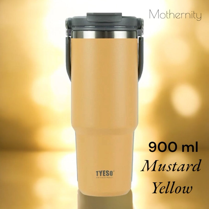 TYESO Stainless Steel Tumbler 600ml 900ml 1200ml | Dual Drink Lid | Thermal Vacuum Flask