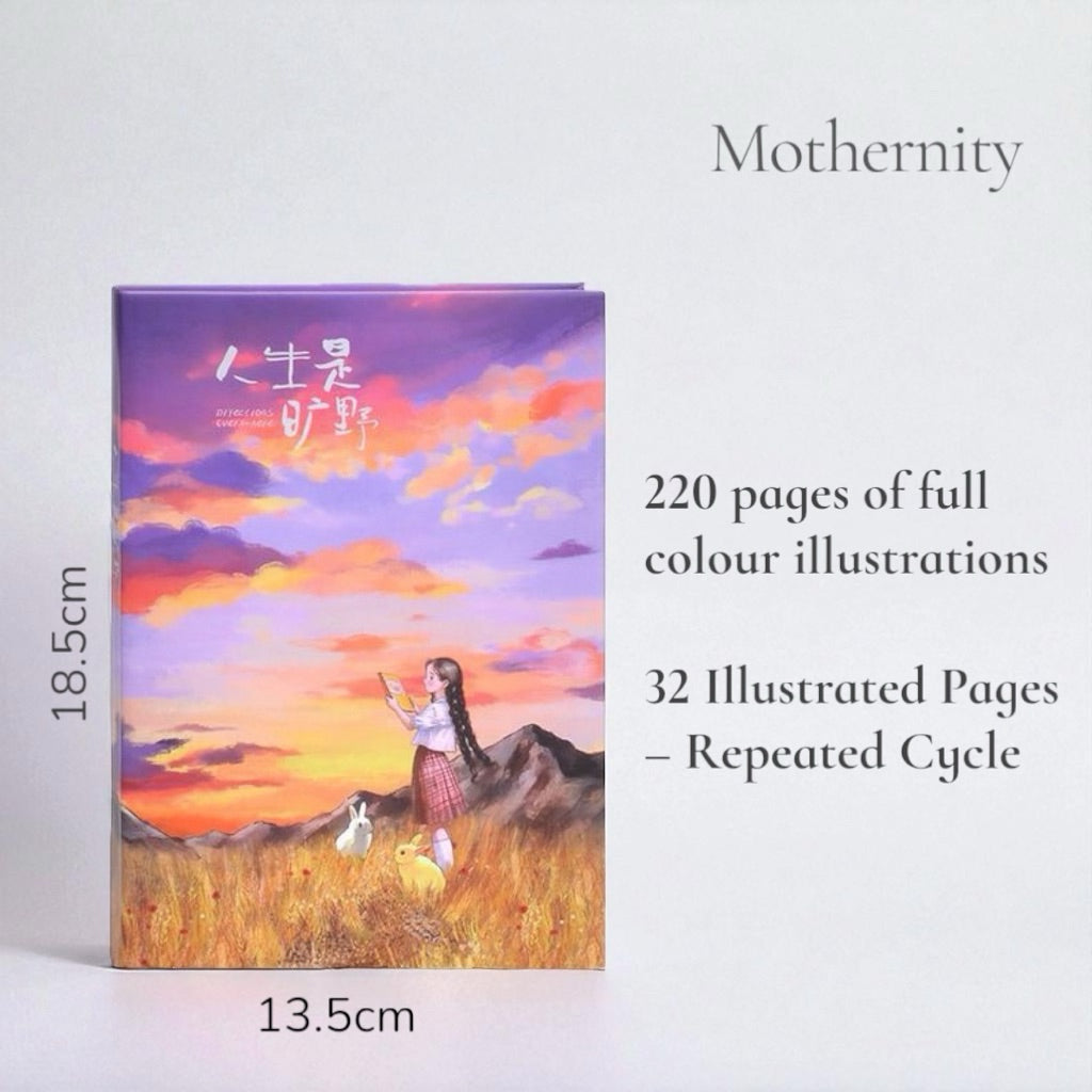 Life Beyond the Horizon Illustrated Journal – Vintage Full-Colour Diary with Thick Pages