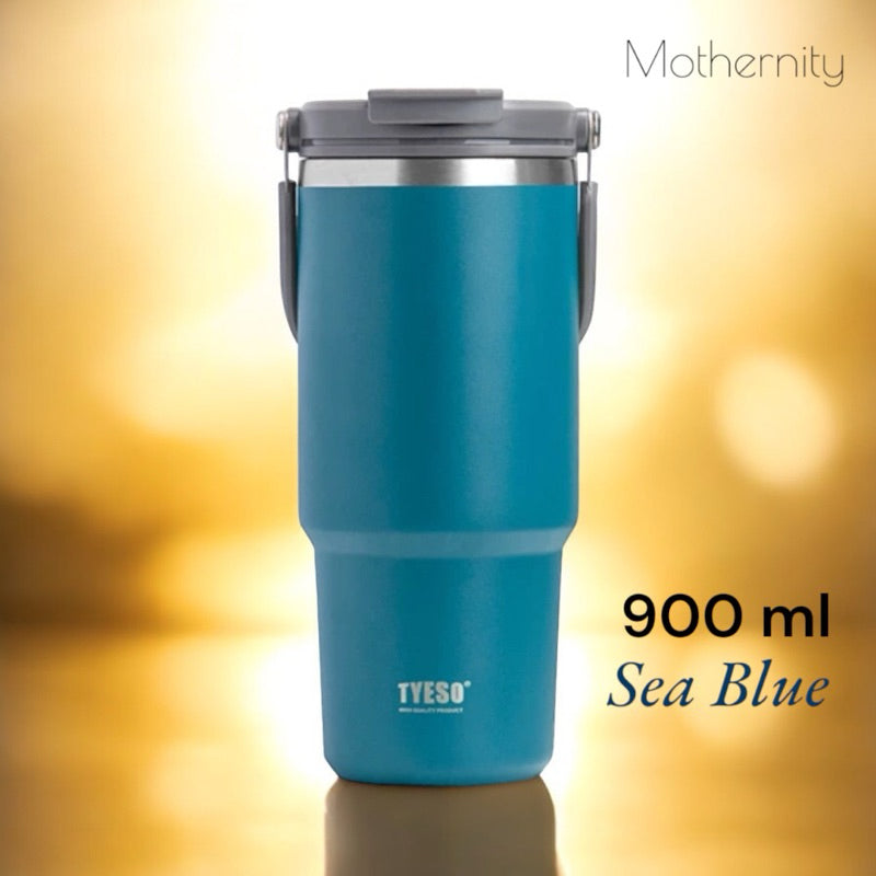 TYESO Stainless Steel Tumbler 600ml 900ml 1200ml | Dual Drink Lid | Thermal Vacuum Flask