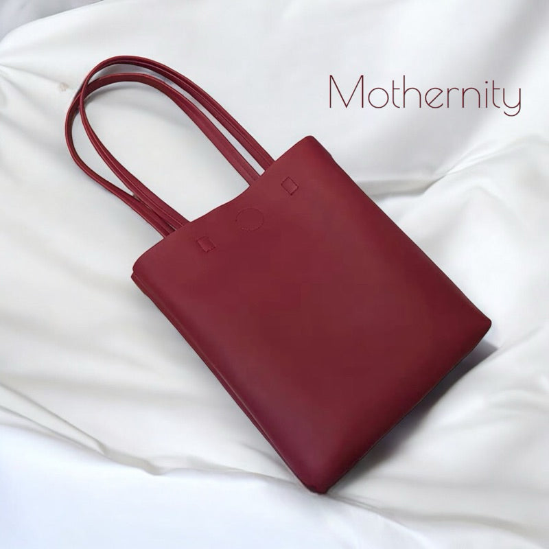 PU Leather Tote Bag | Inner Pocket | Minimalist Shoulder Bag for Work or Daily Use | 27x32cm