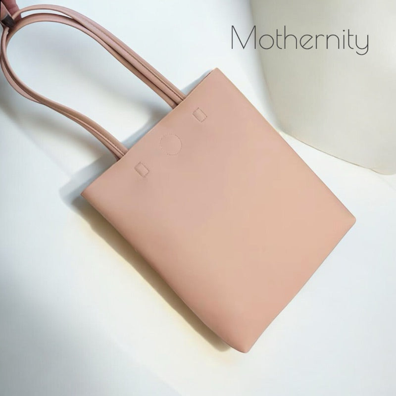 PU Leather Tote Bag | Inner Pocket | Minimalist Shoulder Bag for Work or Daily Use | 27x32cm