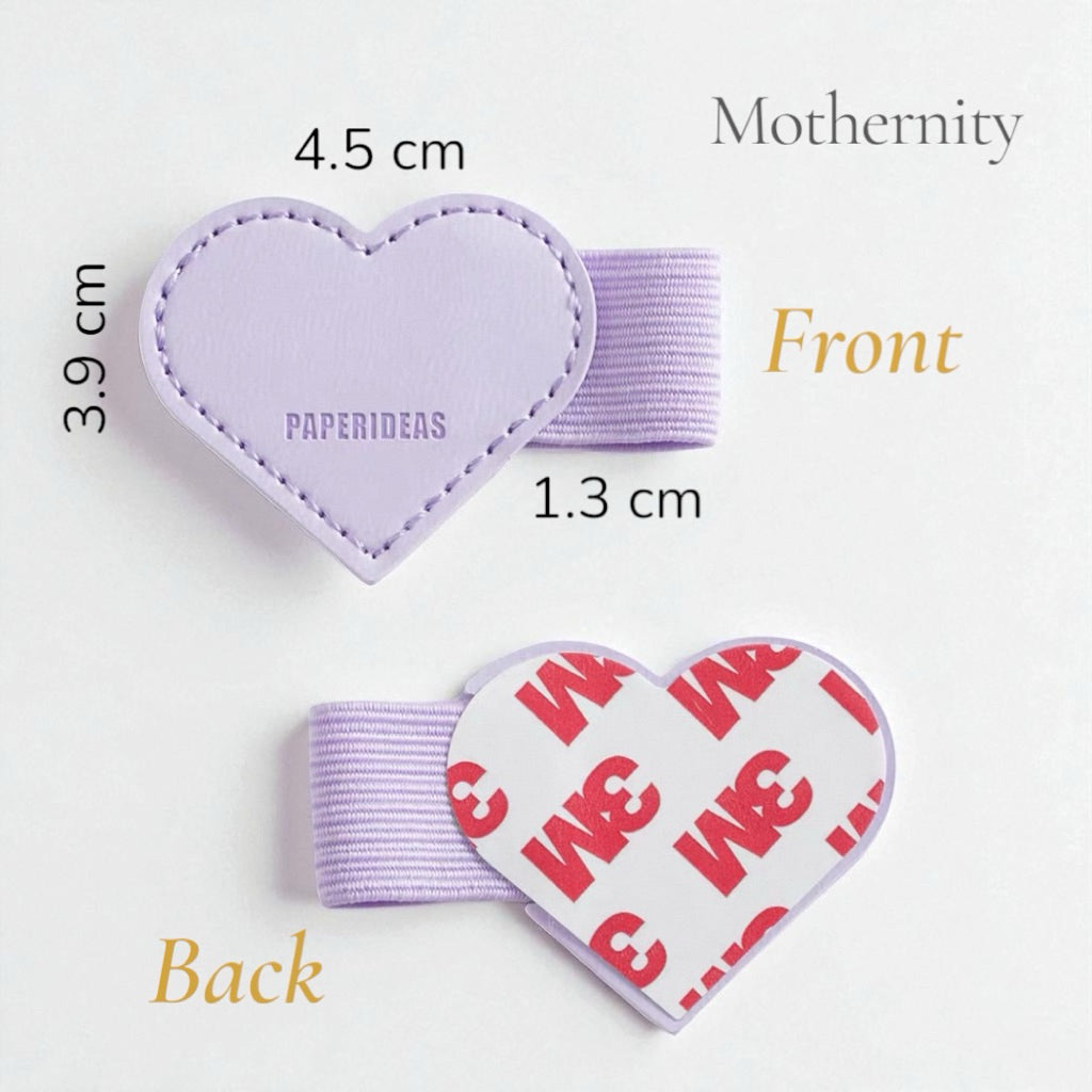 Paperideas Heart Shape Adhesive Pen Holder | Elastic Pen Loop for Notebook Journal Planner