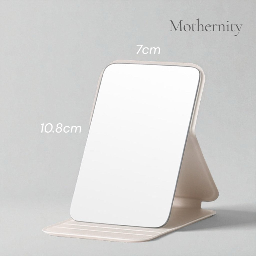 Mini Foldable Makeup Mirror | Handheld Stand Mirror Portable Compact for Desk Dorm Travel