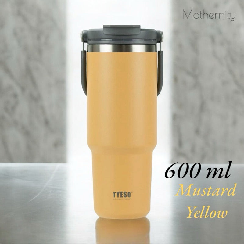TYESO Stainless Steel Tumbler 600ml 900ml 1200ml | Dual Drink Lid | Thermal Vacuum Flask