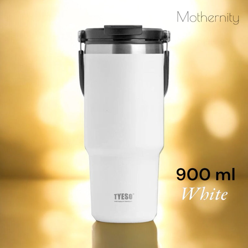 TYESO Stainless Steel Tumbler 600ml 900ml 1200ml | Dual Drink Lid | Thermal Vacuum Flask