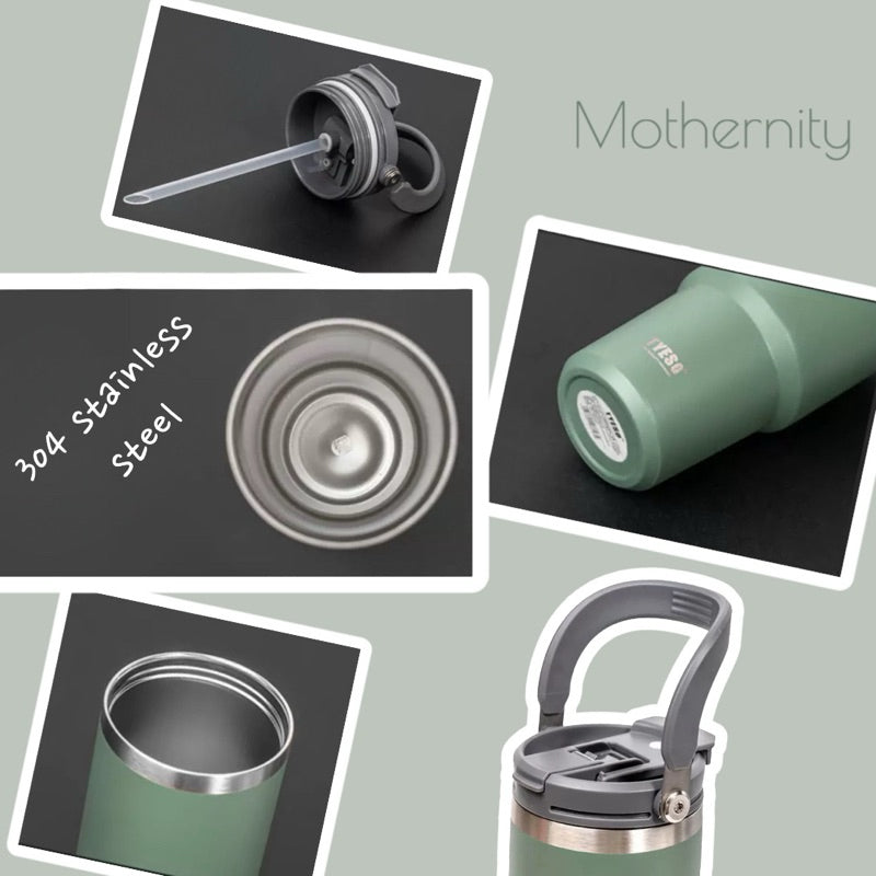 TYESO Stainless Steel Tumbler 600ml 900ml 1200ml | Dual Drink Lid | Thermal Vacuum Flask