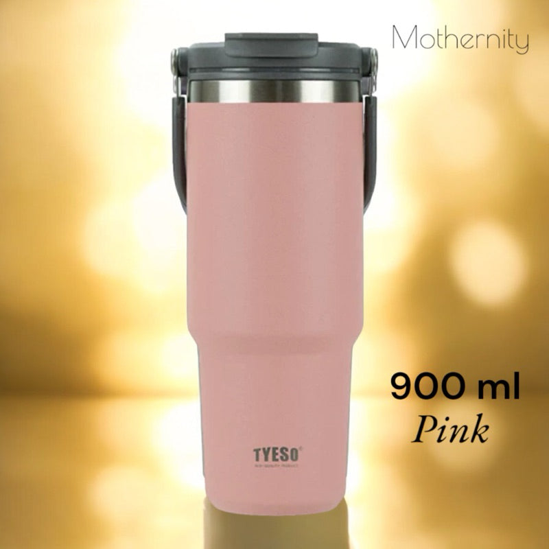 TYESO Stainless Steel Tumbler 600ml 900ml 1200ml | Dual Drink Lid | Thermal Vacuum Flask