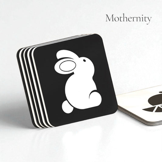 Baby Visual Cards 0–36M | Black White Red Flashcards | Infant Visual Stimulation Cards
