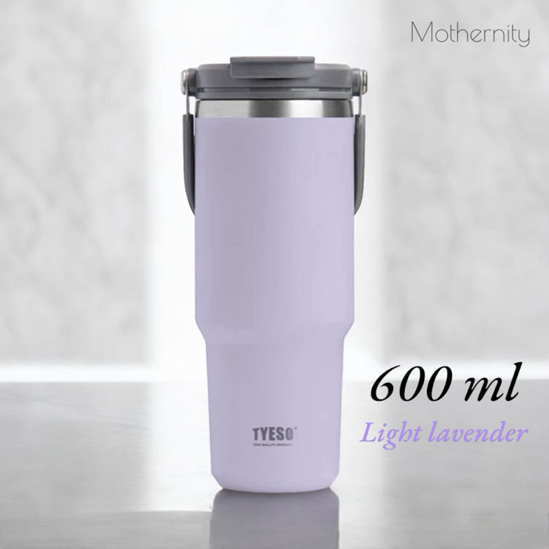 TYESO Stainless Steel Tumbler 600ml 900ml 1200ml | Dual Drink Lid | Thermal Vacuum Flask