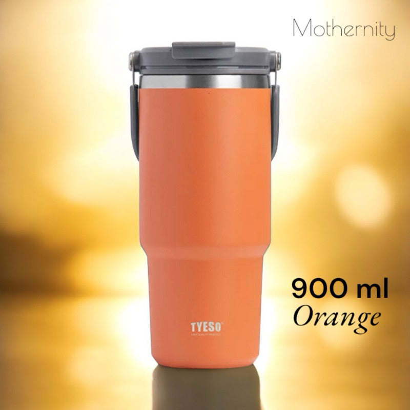 TYESO Stainless Steel Tumbler 600ml 900ml 1200ml | Dual Drink Lid | Thermal Vacuum Flask