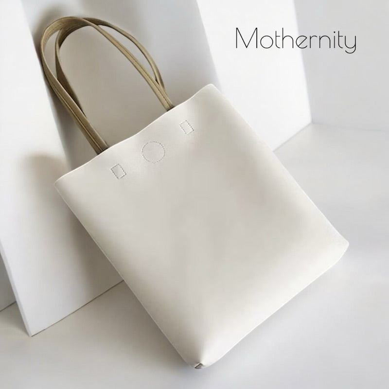 PU Leather Tote Bag | Inner Pocket | Minimalist Shoulder Bag for Work or Daily Use | 27x32cm