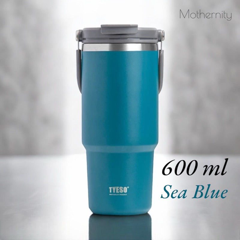 TYESO Stainless Steel Tumbler 600ml 900ml 1200ml | Dual Drink Lid | Thermal Vacuum Flask