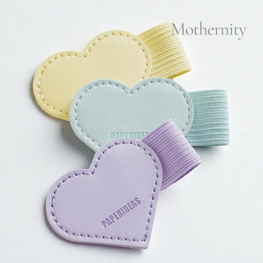 Paperideas Heart Shape Adhesive Pen Holder | Elastic Pen Loop for Notebook Journal Planner