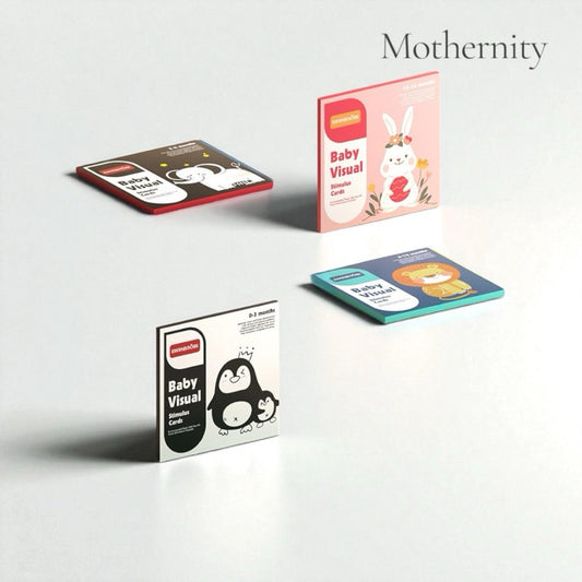 Baby Visual Cards 0–36M | Black White Red Flashcards | Infant Visual Stimulation Cards