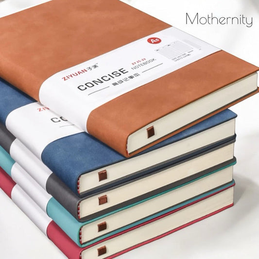 Concise PU Notebook | Minimalist Business Journal | A6 A5 B5 Sizes| Mothernity
