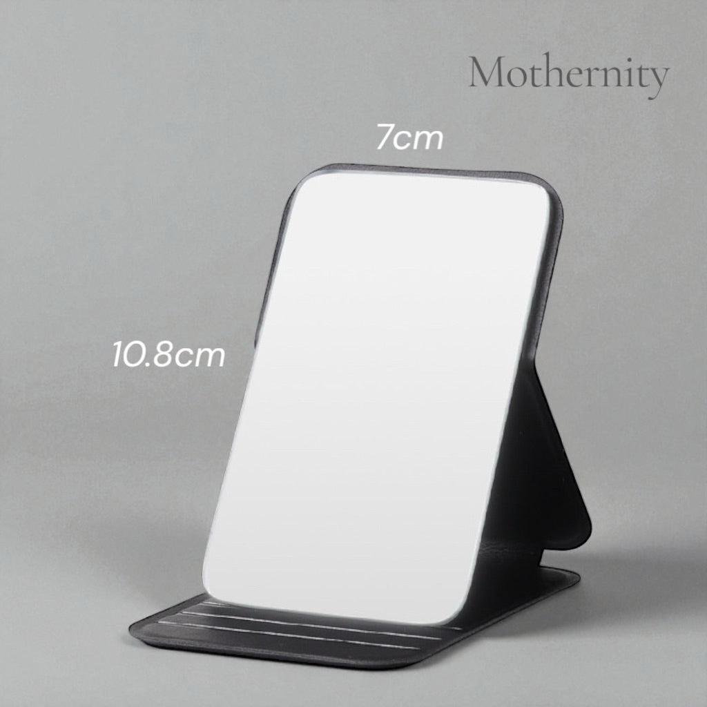 Mini Foldable Makeup Mirror | Handheld Stand Mirror Portable Compact for Desk Dorm Travel