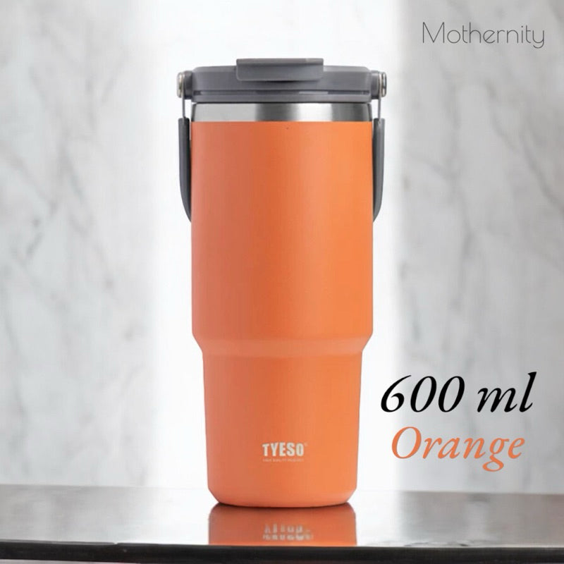 TYESO Stainless Steel Tumbler 600ml 900ml 1200ml | Dual Drink Lid | Thermal Vacuum Flask