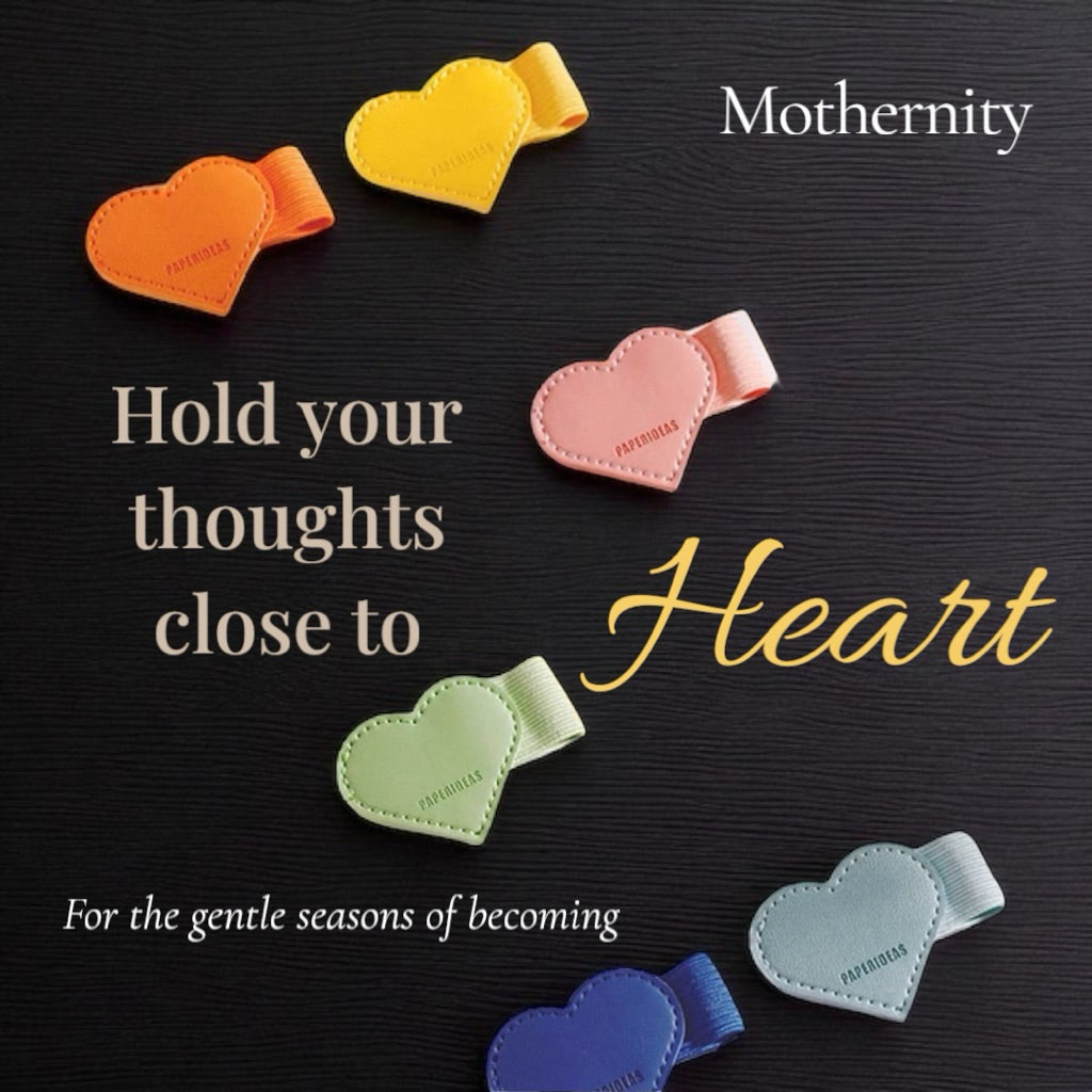Paperideas Heart Shape Adhesive Pen Holder | Elastic Pen Loop for Notebook Journal Planner