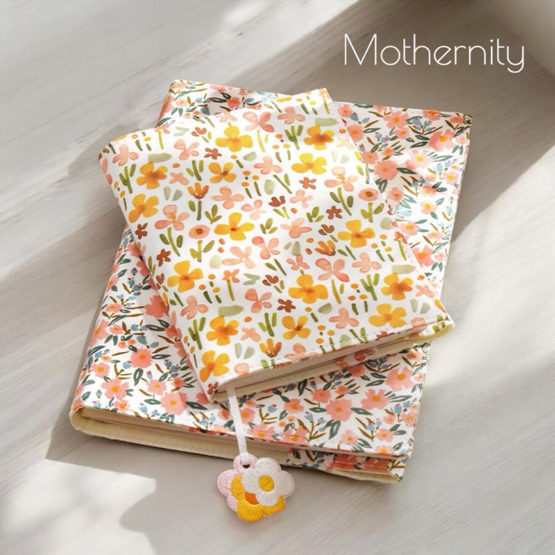 A5/A6 Floral Notebook Cover | Adjustable Cotton Journal Protector | Soft Fabric Book Sleeve