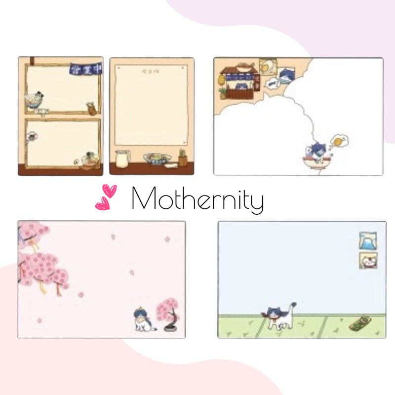 A6 PU Hardcover Journal | 224 Pages Illustrated Japanese Cat Design | Yume no Mori Notebook