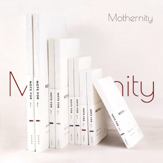 A5/A6 Minimalist Notebook | 100gsm | Grid Ruled Blank | 160 Pages Bullet Journal | Mothernity