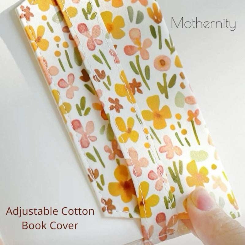 A5/A6 Floral Notebook Cover | Adjustable Cotton Journal Protector | Soft Fabric Book Sleeve