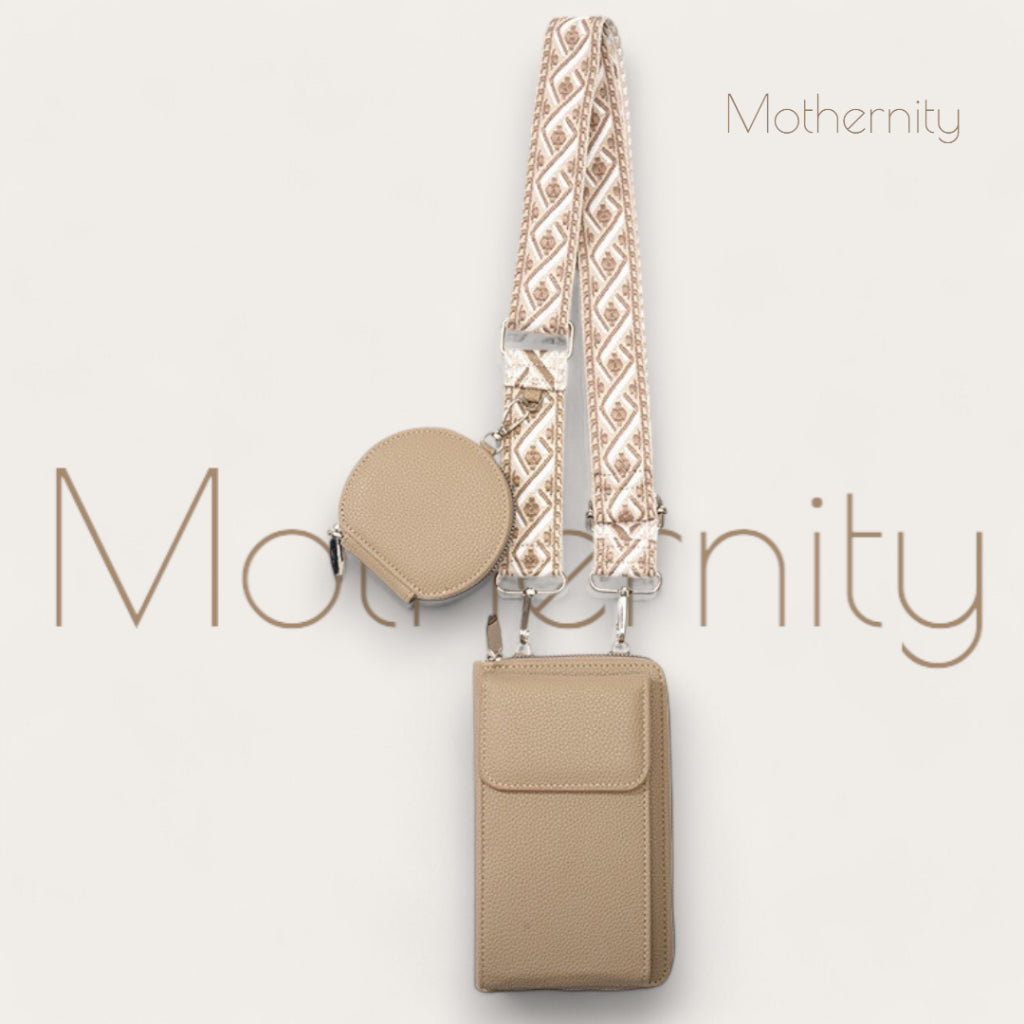 Minimalist Crossbody Phone Bag with Coin Pouch | PU Shoulder Bag for Women | Adjustable Strap