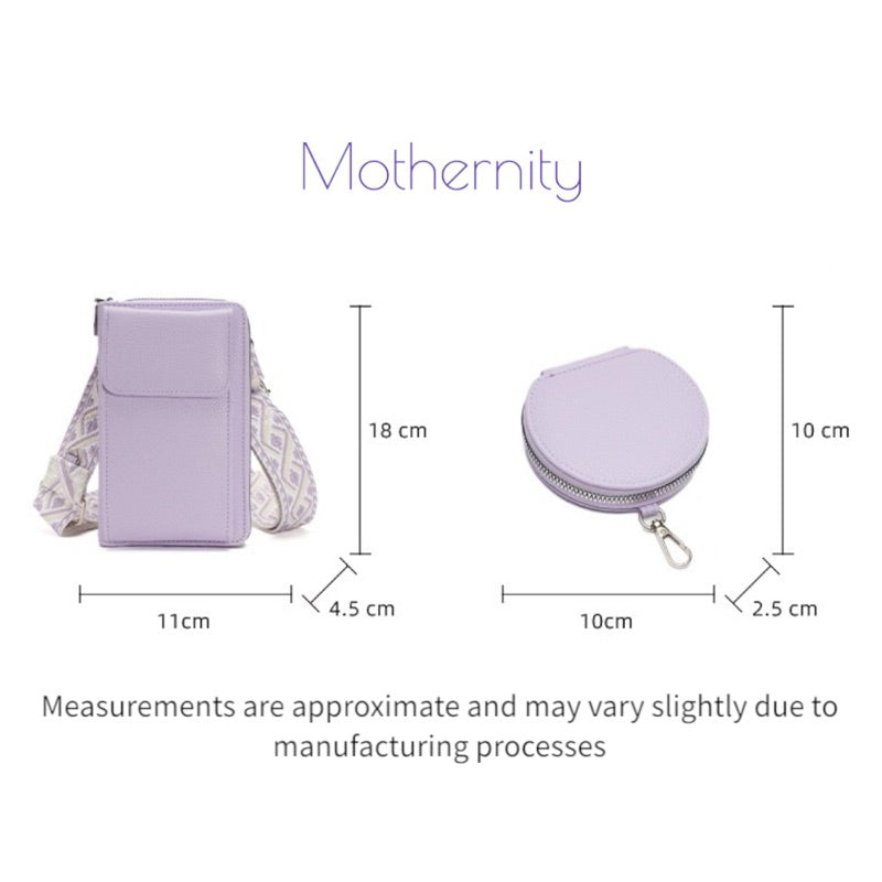 Minimalist Crossbody Phone Bag with Coin Pouch | PU Shoulder Bag for Women | Adjustable Strap