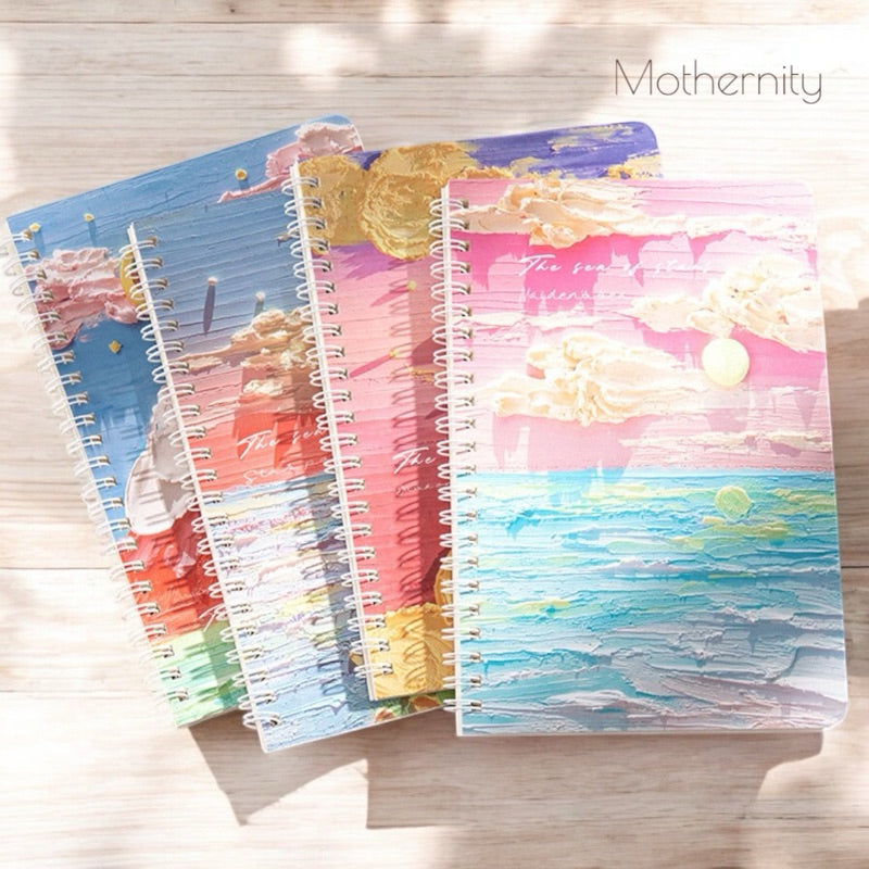 Floral & Sun Moon Spiral Notebook