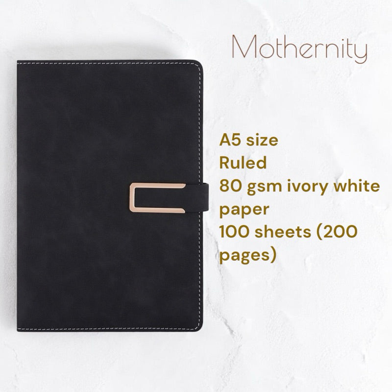 PU Leather Notebook A5 A6 – Magnetic / Minimalist | Soft Cover Journal | Business Diary Mothernity