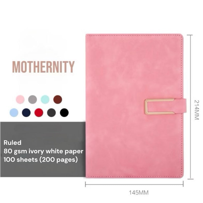 PU Leather Notebook A5 A6 – Magnetic / Minimalist | Soft Cover Journal | Business Diary Mothernity