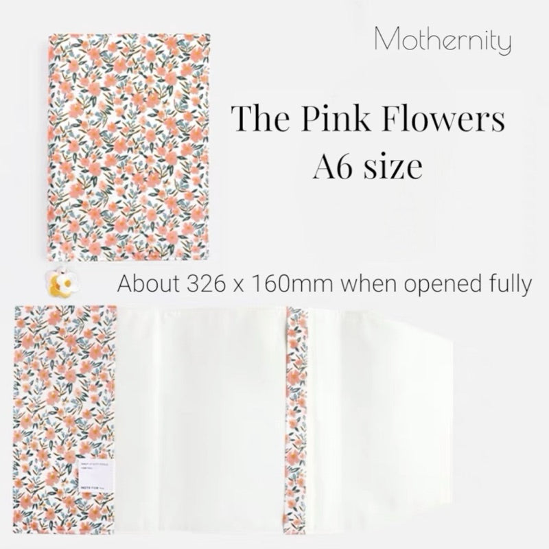 A5/A6 Floral Notebook Cover | Adjustable Cotton Journal Protector | Soft Fabric Book Sleeve