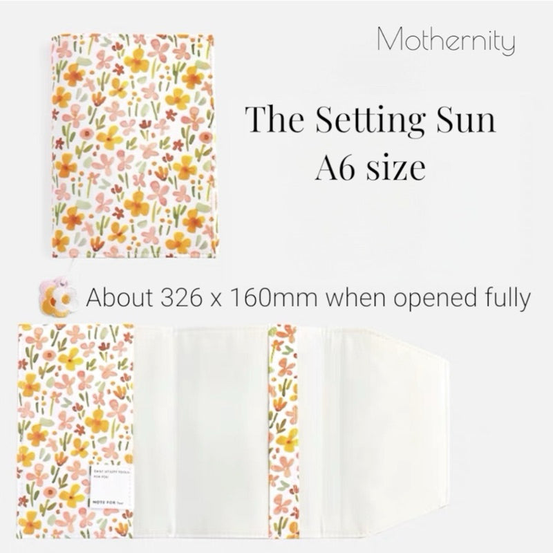 A5/A6 Floral Notebook Cover | Adjustable Cotton Journal Protector | Soft Fabric Book Sleeve