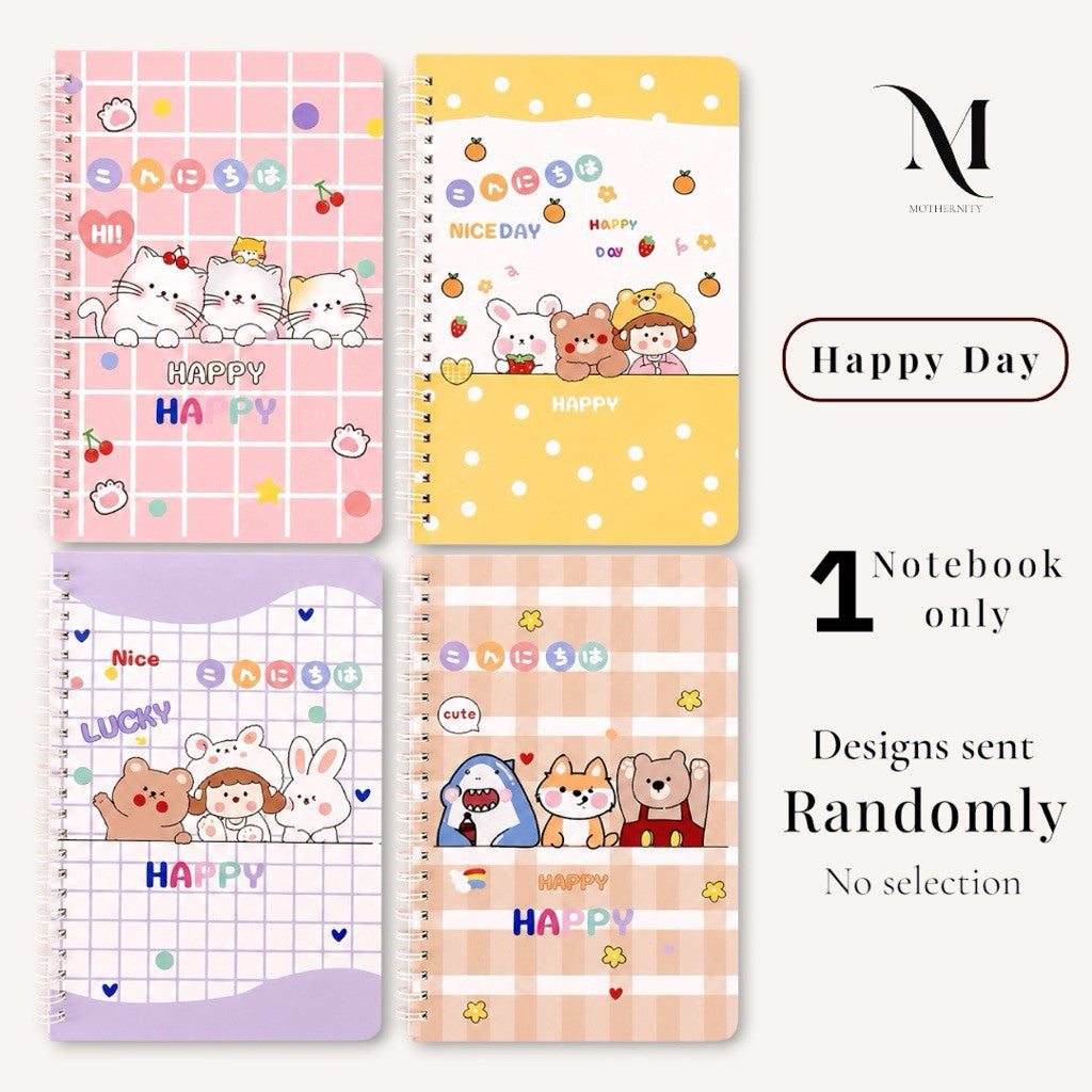 A5 Spiral Notebook 60 Sheets | 120 Pages | Soft-Style Illustrated Cover | Lined Journal School Gift