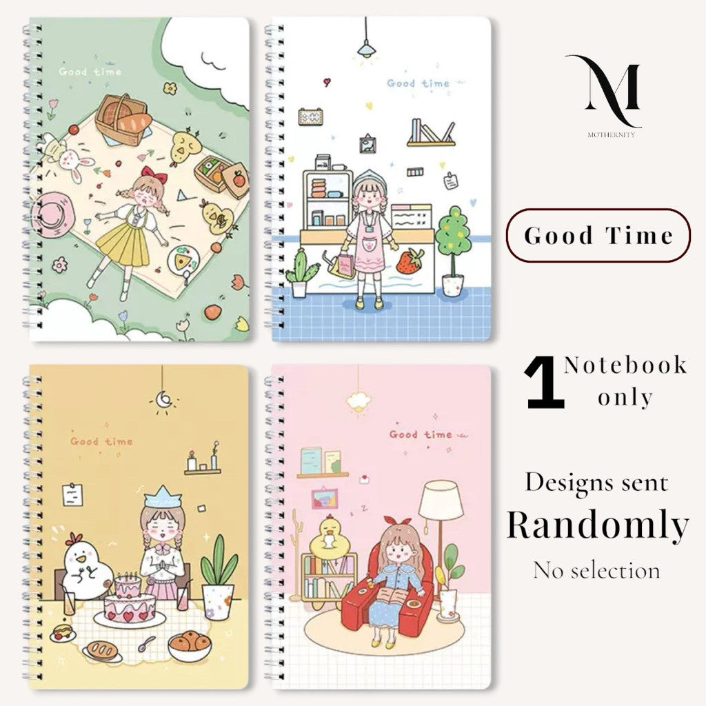 A5 Spiral Notebook 60 Sheets | 120 Pages | Soft-Style Illustrated Cover | Lined Journal School Gift
