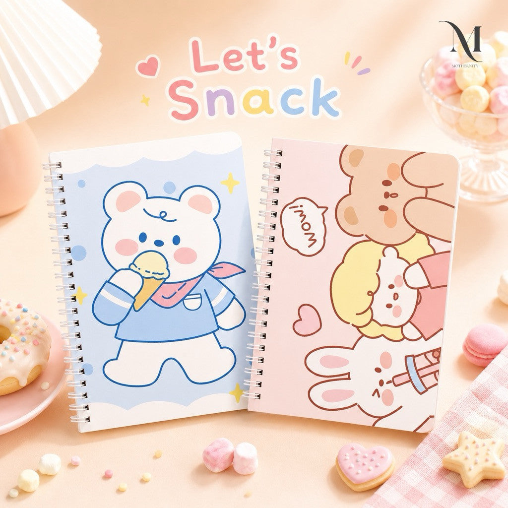 A5 Spiral Notebook 60 Sheets | 120 Pages | Soft-Style Illustrated Cover | Lined Journal School Gift