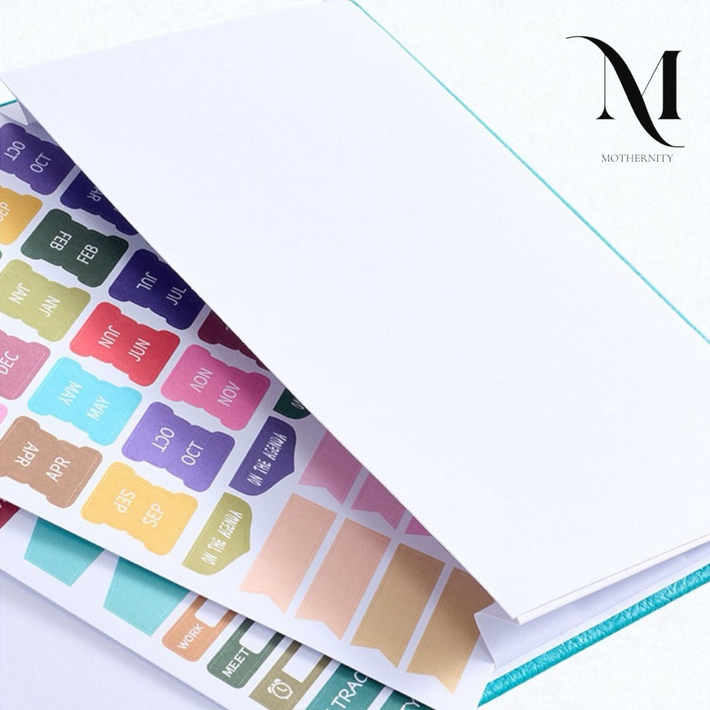 2026–2027 A5 Weekly & Monthly Planner – PU Cover Pen Loop Stickers Set 18-Month Agenda Mothernity