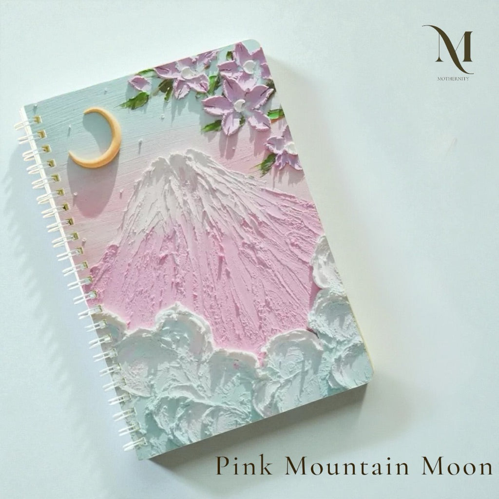 Floral & Sun Moon Spiral Notebook
