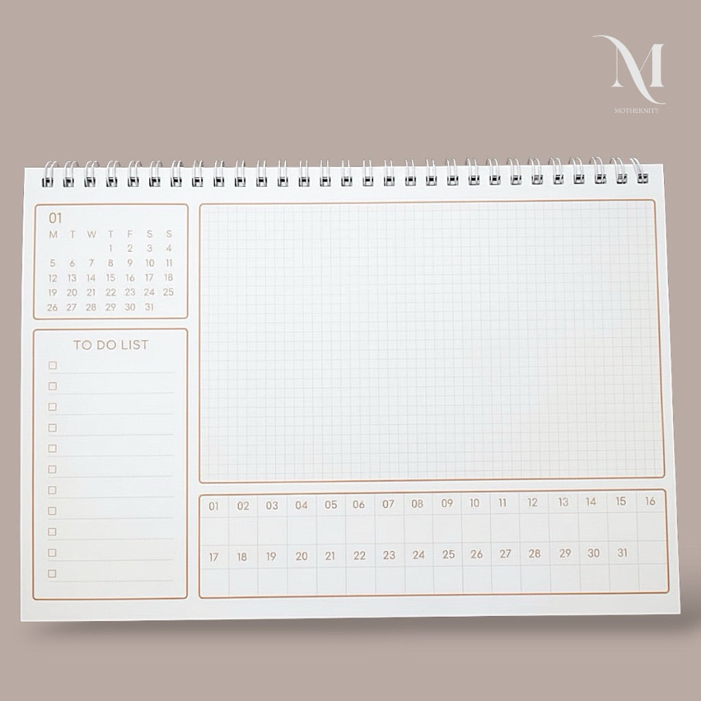 2026 Illustrated Desk Calendar | Pastel Storybook Scenes | Desktop Standing Calendar Mothernity