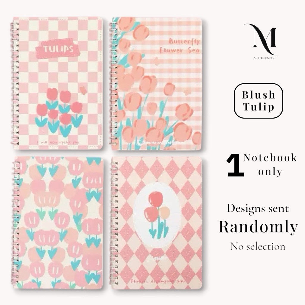Floral A5 Spiral Notebook | Cute Pastel Journal Notebook | 60 Sheets 70gsm | Stationery Gift