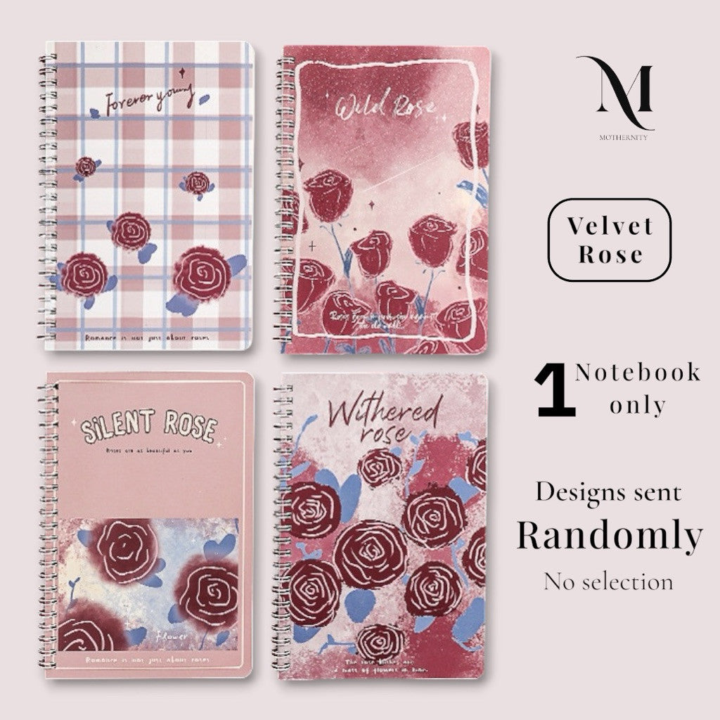 Floral A5 Spiral Notebook | Cute Pastel Journal Notebook | 60 Sheets 70gsm | Stationery Gift