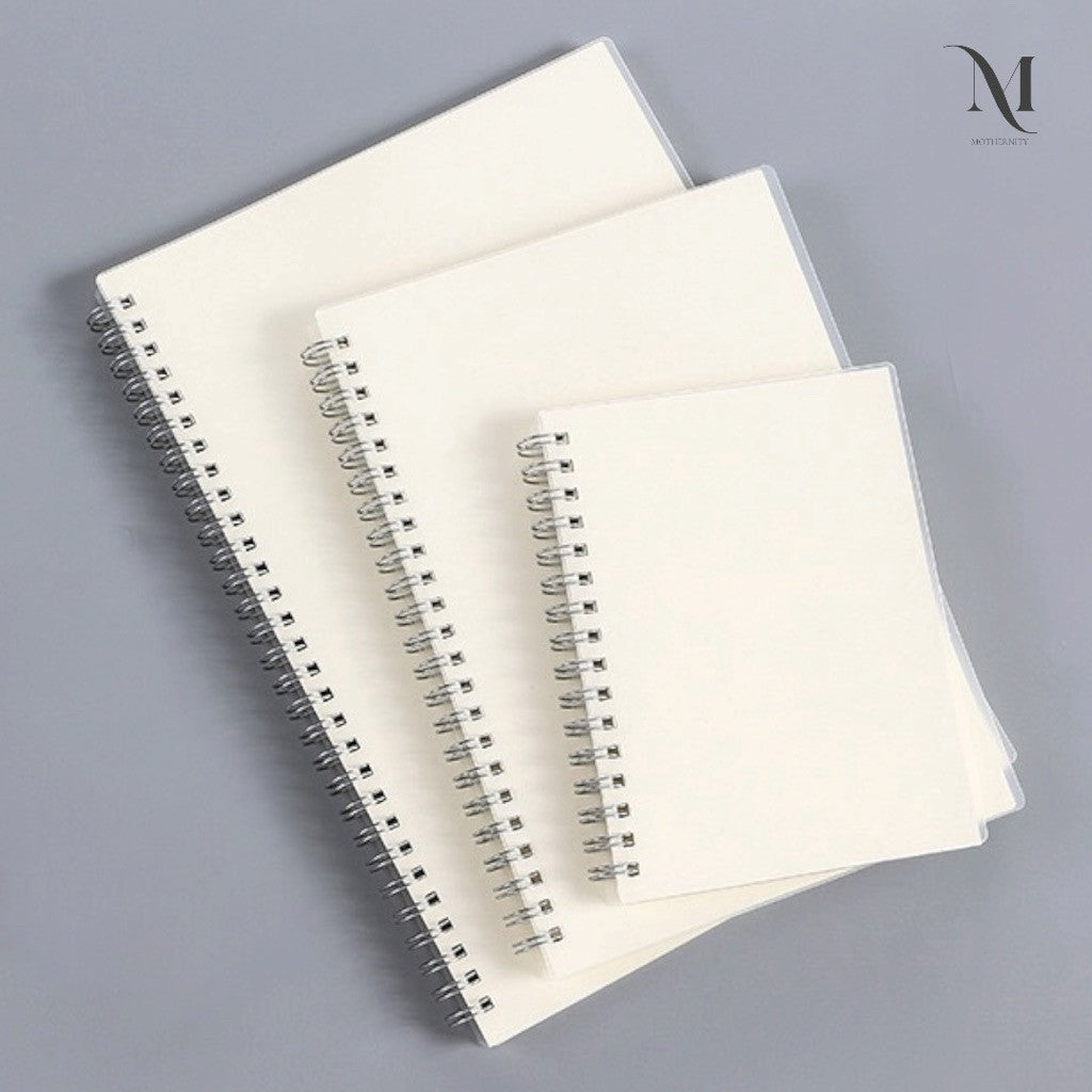 A6 A5 B5 Spiral Notebook 80 Sheets | 160 Pages | Lined Grid Blank Journal | Minimalist Notebook