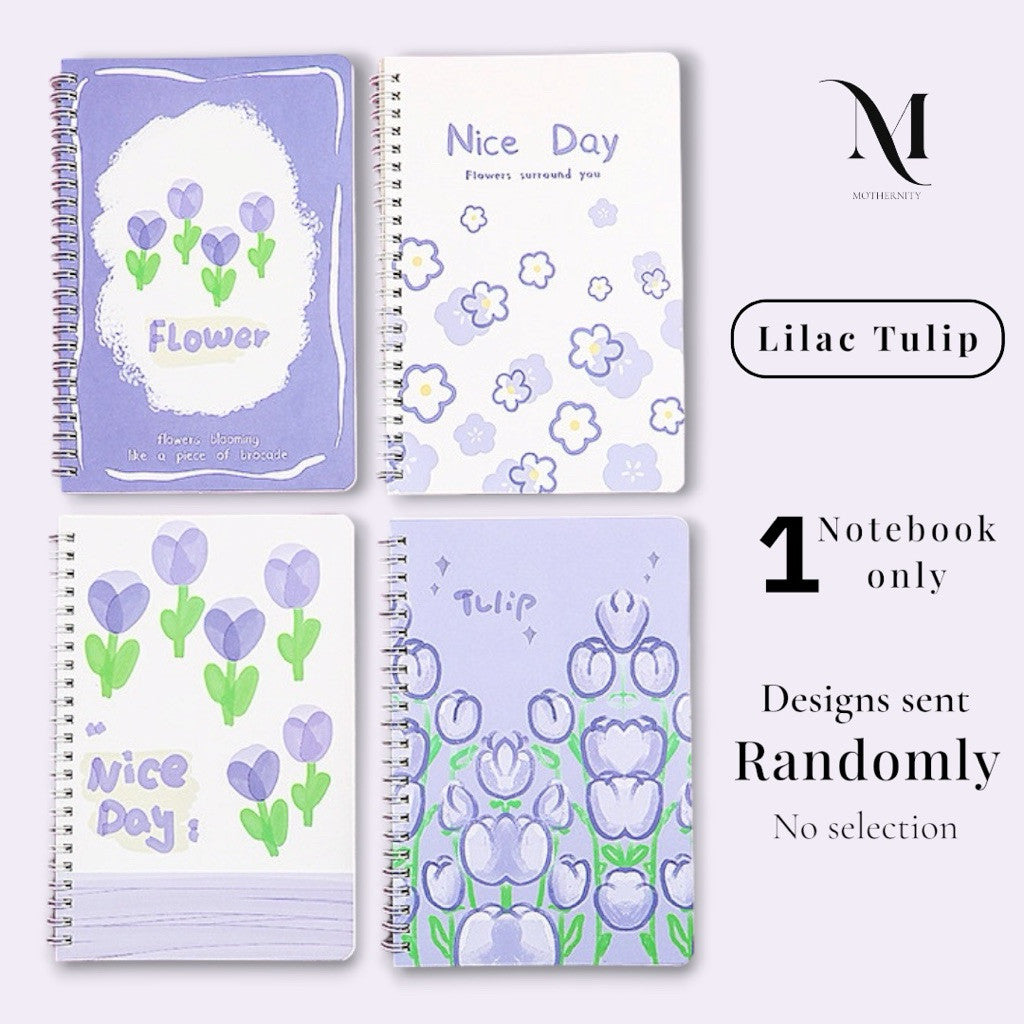 Floral A5 Spiral Notebook | Cute Pastel Journal Notebook | 60 Sheets 70gsm | Stationery Gift