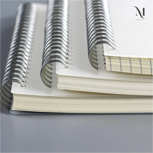A6 A5 B5 Spiral Notebook 80 Sheets | 160 Pages | Lined Grid Blank Journal | Minimalist Notebook