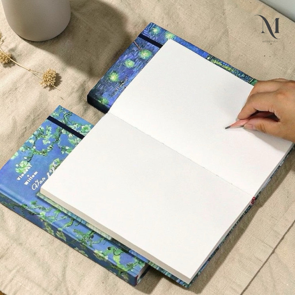 Premium A5 Hardcover Sketchbook Mothernity 130gsm Blank Paper Art Journal Drawing Notebook