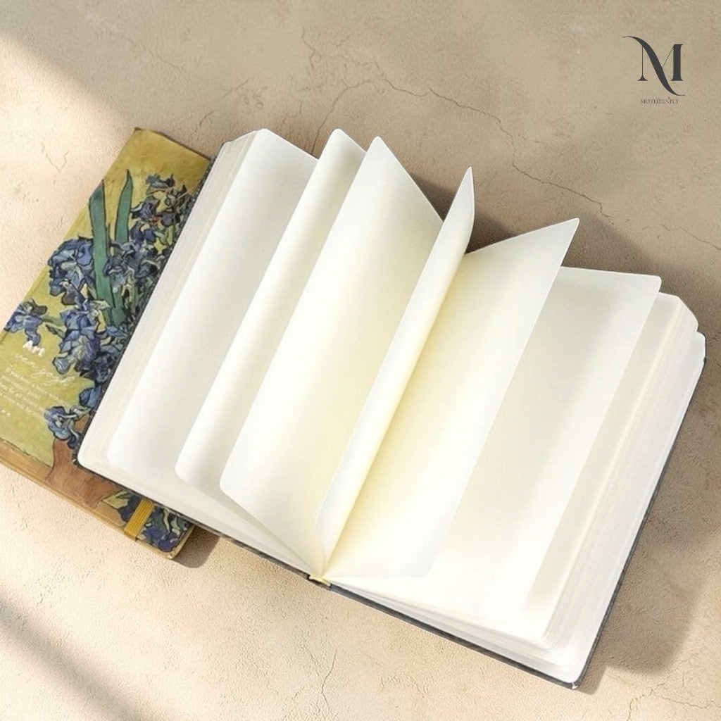 Premium A5 Hardcover Sketchbook Mothernity 130gsm Blank Paper Art Journal Drawing Notebook