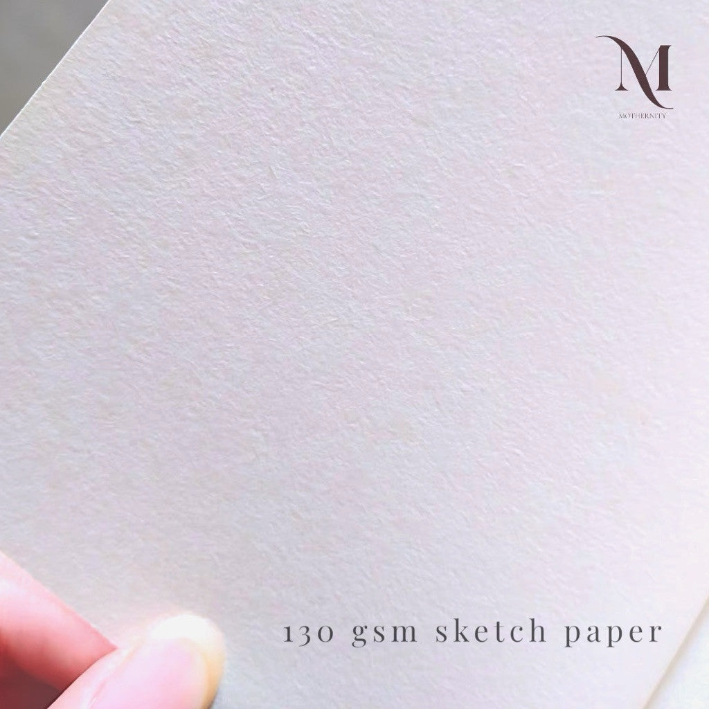 Premium A5 Hardcover Sketchbook Mothernity 130gsm Blank Paper Art Journal Drawing Notebook